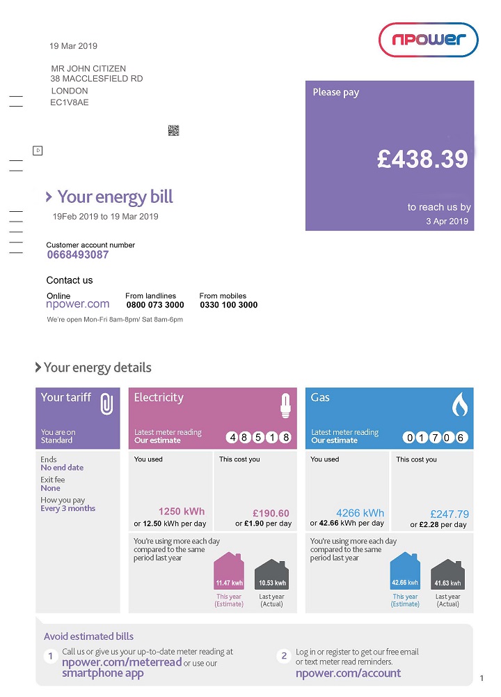  Minol USA business utility bill 